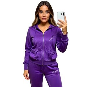 Sean John Women's Purple Full Zip Hoodie Pants Set S/P NWT